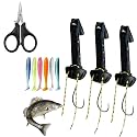for Fly Fishing 2-in-1 Tool Kit: Magnetic Fly Threader + Multi-Functional Line Cutter with Hook Eye Cleaner & Knot Tying – Easy Rigging for Small Flies, Tippet & Hooks（with 10 Fishing baits）