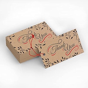 thank you cards gift tags kraft paper hang tags wedding party favor birthday party handmade tag eco-friendly brown tags with thread pack of 50 design 1