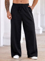FLYcollection Solid Striped Men Black Track Pants