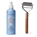 FlyDog Detangler Combo for Dogs &amp; Cats – Leave-in Hair Detangler Spray for Tangle-Free Grooming &amp; Tailored Comb for Dematting &amp; Deshedding | Coat Conditioner | Deodorizing &amp; Long-Lasting Freshness