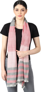 flyer woven striped self design solid viscose cotton blend women stole scarf fancy scarf