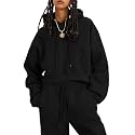 Flygo Womens Fleece 2 Piece Outfits Fall