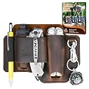 FLYHOMES Leather Multitool Sheath for 4.5" Multi Tool, Bit Kit & Extender