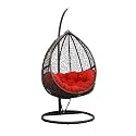 Outdoor Furniture Single Seater Swing, Beautiful Swing with Stand (Brown/Purple)