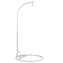 Outdoor Furniture Single Seater Swing, Beautiful Swing with Stand (White/Red)