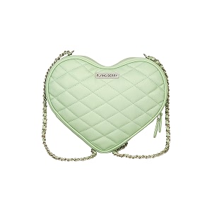 flying berry womens heart shape sling bag