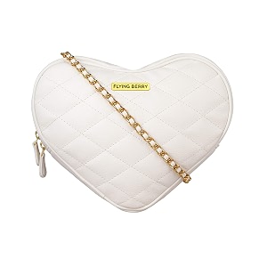 flying berry womens heart shape sling bag