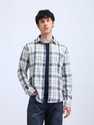 FLYING MACHINE Men Checkered Casual Grey Shirt