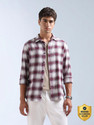 FLYING MACHINE Men Checkered Casual Red Shirt