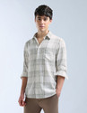 FLYING MACHINE Men Self Design Casual White