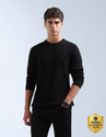 FLYING MACHINE Men Self Design Crew Neck