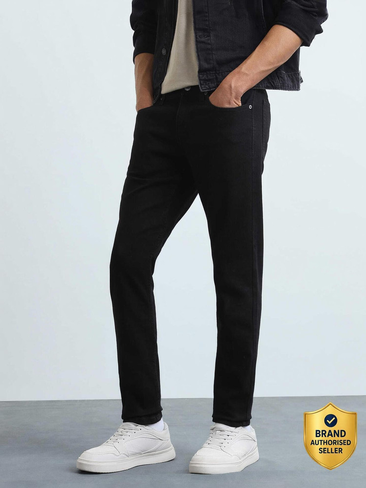 FLYING MACHINE Men Skinny Mid Rise Black Jeans - Price History