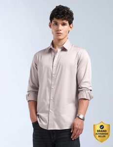 FLYING MACHINE Men Slim Fit Solid Spread