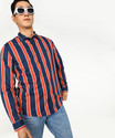 FLYING MACHINE Men Striped Casual Light Blue