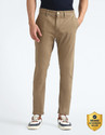 FLYING MACHINE Men Tapered Brown Cotton Blend