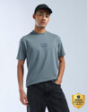 FLYING MACHINE Printed Men Crew Neck Green