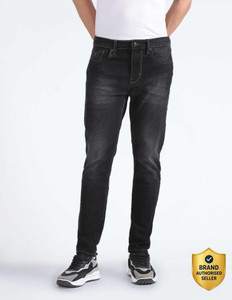 FLYING MACHINE Tapered Fit Men Black Jeans