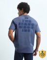FLYING MACHINE Typography Men Round Neck Blue