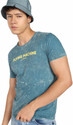 FLYING MACHINE Typography Men Round Neck Blue