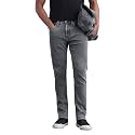 Flying Machine Washed Black Cotton Blend Slim