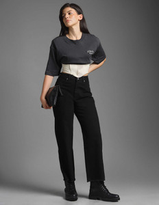 FLYING MACHINE Wide Leg Women Black Jeans