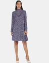 FLYING MACHINE Women A-line Blue Above Knee/Mid Thigh Length Dress