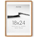 FLYJOE 18x24 Picture Frame, Solid Teak Wood Frame with Mat for 16x20 Photo