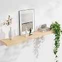 FLYJOE Floating Shelves for Wall, USA-Sourced Maple Wood 48 Inch Long Wall Shelves, Natural Wooden Mounted Picture Ledge Shelf, Nursery Book Storage Shelf Kids Bookshelf, Display Shelf for Bathroom