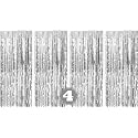Flyloons Silver Foil Curtains for Birthday Decoration items Backdrop Pack of 4 Baby shower Anniversary, Marriage, Bachelorette Party celebration theme
