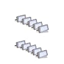 Flysmart LED Outdoor Light, 50W, IP65 Waterproof (White,Pack of 5)