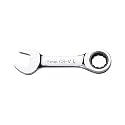 FLZOSPER 6mm Metric Stubby Box End Head Geared Wrench, 72-Tooth Ratcheting Combination Wrench Spanner