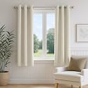 FMFUNCTEX 100 Blackout Beige Curtains 40x63 Inches