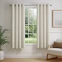 FMFUNCTEX 100 Blackout Beige Curtains 54 Inches