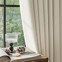 FMFUNCTEX 100 Blackout Beige Curtains 84 Inches