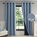 FMFUNCTEX 100 Blackout Slate Blue Curtains 63