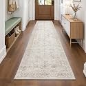 FMFUNCTEX 2x10 Hallway Runner Rug Washable Beige Neutral Vintage Distressed