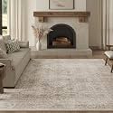 FMFUNCTEX 7x9 Washable Beige Neutral Vintage Large Living Room Area Rug