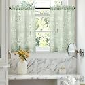 FMFUNCTEX Beige-White Valance Curtains for Windows Print Blossom Sunlight Filtering Window Panels for Cafe Natural Themed Valance Drapes 1 Panel 54”W x 15" L