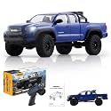 FMS FCX24 TOYOTA TACOMA 1/24 RC Crawler 4x4 RC Truck Crawler, Official Licensed Scale RC Rock Crawler with 2-Speed Transmission, High Torque Motor, All-Metal Bearings, RTR RC Car for Adults (BLUE)