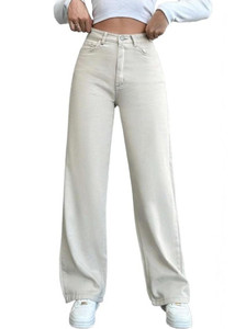 fmw flared women beige jeans
