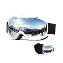 FMY Ski Snowboard OTG Goggles,Anti Fog UV400 Protection Skiing Snowmobile Goggles for Men Women Youth