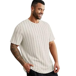 FN3 Waffle Stripe Regular Fit Tshirt for