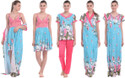 FNKSTYLE Pack of 5 Women Nighty Set (Light Blue)