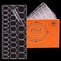 FNNZ 15 Sizes Nail Adhesive Tabs, 300Pcs 0.3MM Pro Max Sticky Nail Tabs