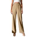 FNOCKS Wide Leg Pants Woman Pants High