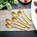 FNS Montavo Alexa Gold Stainless Steel Baby Spoon Set of 6 for Home, Kitchen and Dining