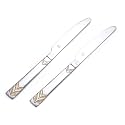 Montavo by FNS Raga 2 Pieces Stainless Steel Butter Knife Set for Home &amp; Kitchen Luxury Dining Tableware Flatware, Butter, Jam, Cheese &amp; Dessert Spreader, 24k Gold Plated Dinner Knife