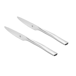fns slimline 2 pieces premium stainless steel dinner knife set butter knife table knife for bread butter cheese amp jam mirror finish food grade flatware dishwasher safe cutlery for home amp kitchen