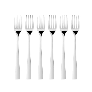 fns slimline 6 pieces stainless steel dinner fork set  food grade dining forks for noodles pasta salad amp everyday meals  premium cutlery for home kitchen amp dining table