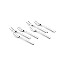 FnS Solo 6 Pieces Stainless Steel Fruit Fork Set, Mirror Finish Dessert & Snack Forks for Fruits, Cake, Pastry, Home, Kitchen, Dining & Restaurant